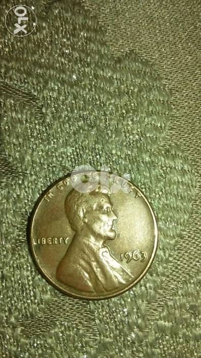 USA Lincoln Penny Double Die Error Cent year 1963