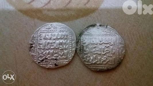Two Silver Mamluki Coins for Sultan Sayf Qalawun year 1290 AD
