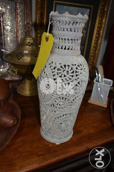stone vase engraved handmade