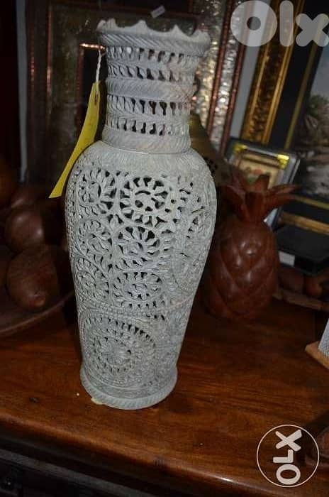 stone vase engraved handmade 1