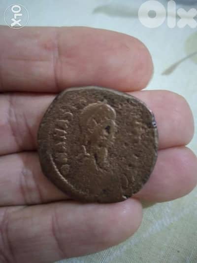 Ancient Byzantine Bronze coin for Emperor Anastasius I year 491 AD