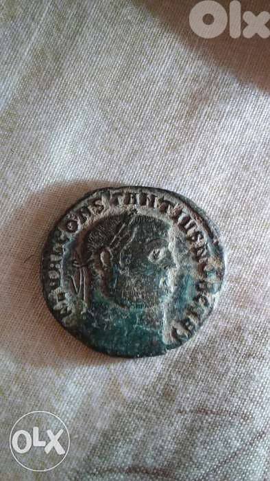 Roman Bronze Coin for Emperor Constantinus. wide and very special