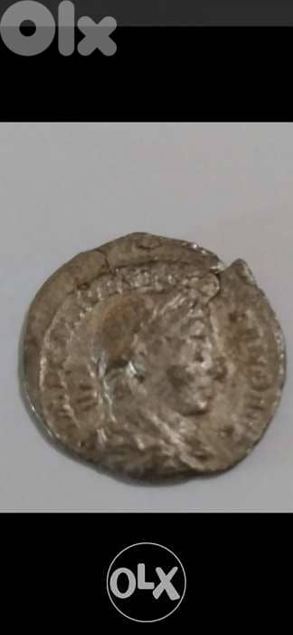 Phoenicia Coin of Roman Emperor Caracalla Silver with Murex Shell