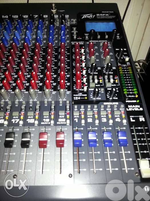 mixer peavey 24 input,double effect,6 aux,usb play & record+processor 5