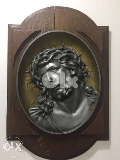 antique big church bronze hand made icon