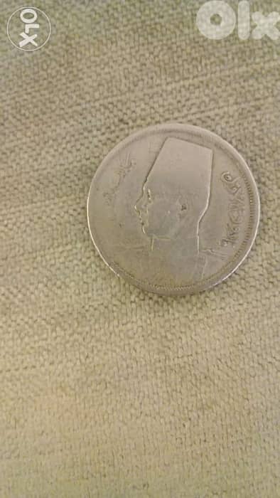 King Farouk of Eygpt Silver 10 Piasters 20 mm diameter 8gr year 1938