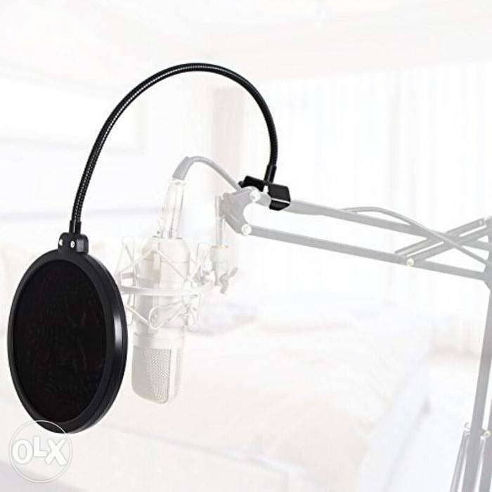 Double-Layer Microphone Pop Filter Studio Microphone Round Shape Wind 2