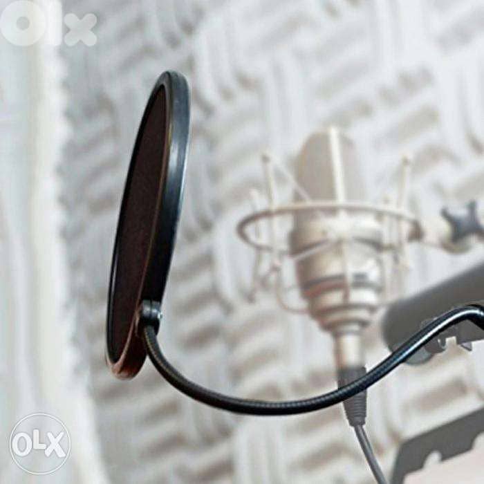 Double-Layer Microphone Pop Filter Studio Microphone Round Shape Wind 4