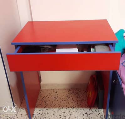 new wood red desk