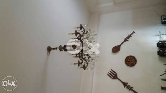 2 Lustres antique en bronze