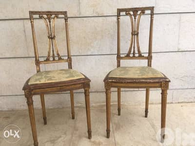 Antique pair chaises d'appui époque Louis XVI