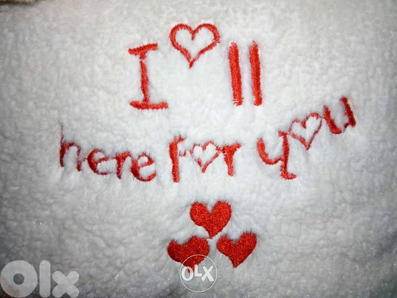 VALENTINE Teddy bear Plush Large Toy 40 Cm +a letter: I'LL HERE 4 YOU. 1
