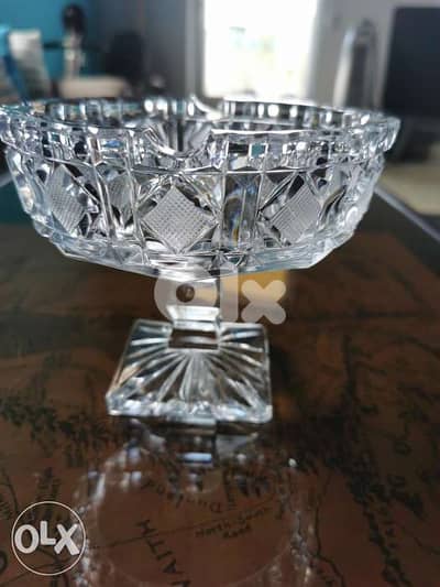 Vintage crystal footed ashtray
