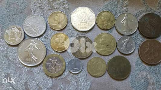 Twenty French Old Coins from the 60's 70's & 80's
