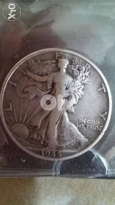 USA Half Dollar Silver Walking year 1945 weight 12.5 grams