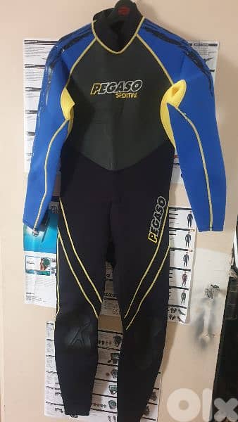 pegasso 3mm medium wet suit diving