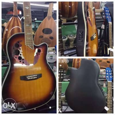 guitar electro acoustic fiber غيتار خشب الكتريك
