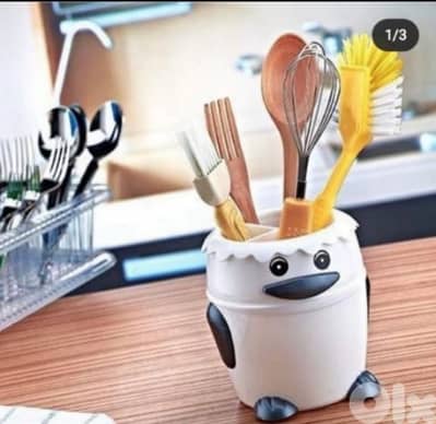 funny penguin kitchen or makeup stand