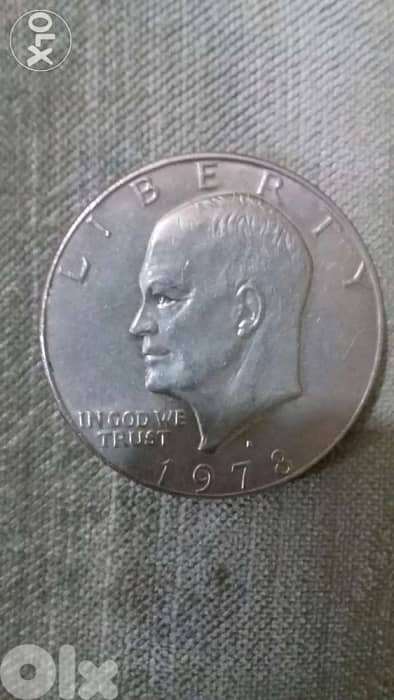 USA One Dollar Coin Memorial for president Dwight Eisenhower year 1978