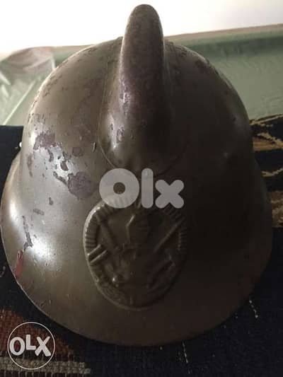 antique WW2 Russian military firefighters steel helmet