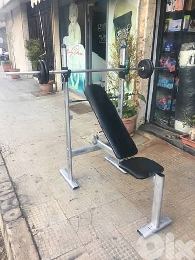 bench life gear adjustable foldable with axe & weights