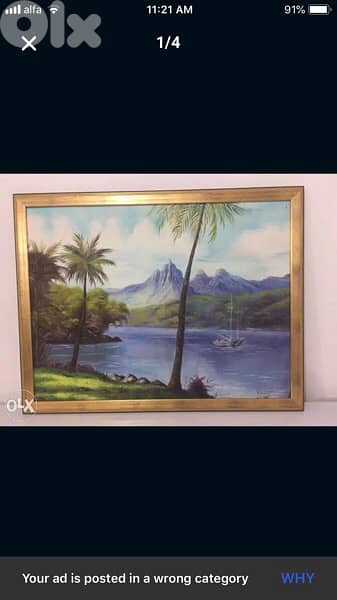 oil on canvas painting south american signed