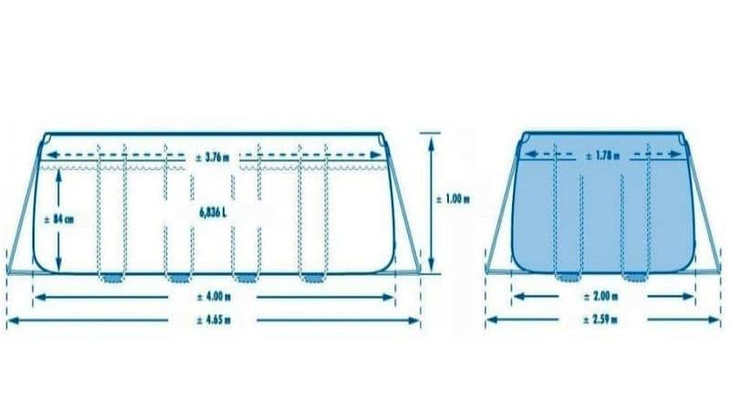 4 x 2 x 1 m intex full package bestway pool مسبح بركة 3