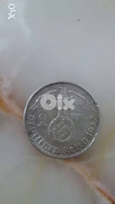 Hiter German Nazi Third Riech Silver Coin year 1939 WW2 World War Two