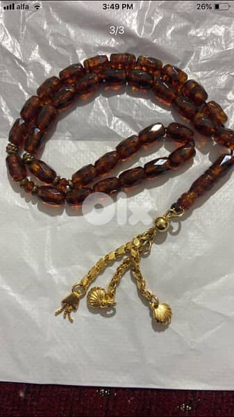antique Russian natural amber rosary