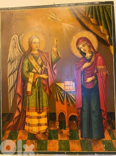 antique greeck icon 19 th century