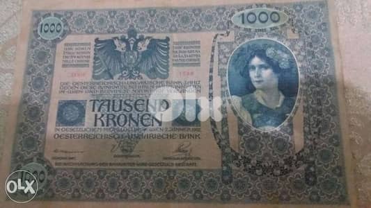 Austria & Hungaria Empire note 1902 عملة ورقيةامبراطورية النمسا والمجر