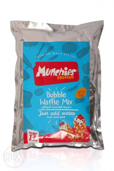 Bubble Waffle Machine gas with Mix مكنة بابل وافل غاز/كهربا مع الخلطة 2