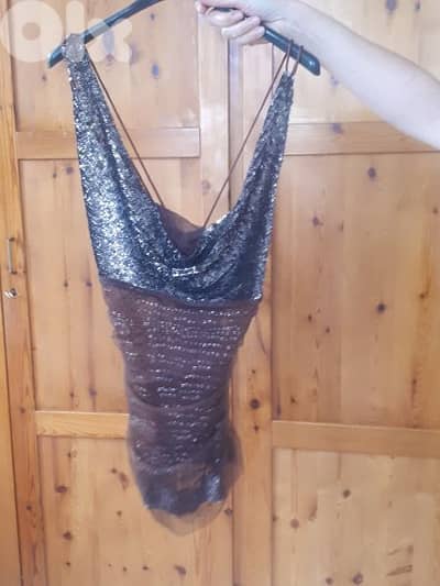 brown top with payette ,size 40