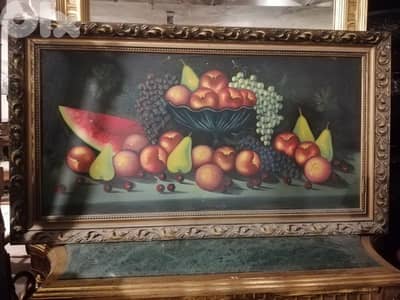 لوحة تابلو رسم زيتي انتيك من الروائع شغل فني جميل جدا سعر لقطة
