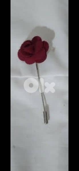 men pin flower wine colour velvet 7