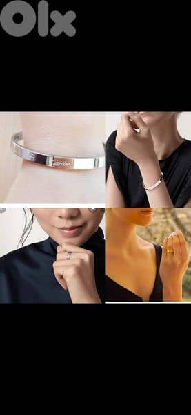 bracelet & 2 rings copy Cartier