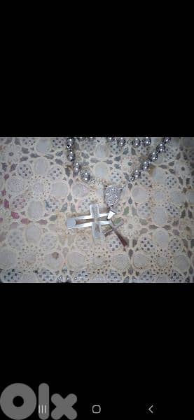 necklace rosary masbaha stainless steel 2 cross