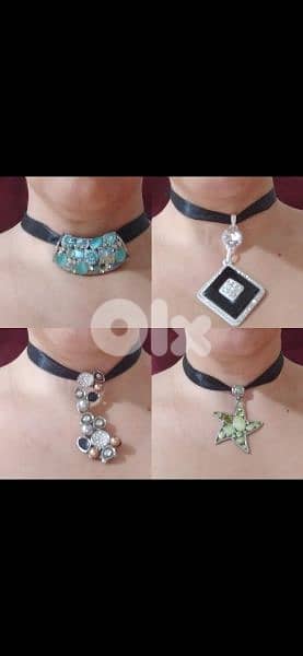necklace choker big pendant