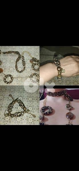 necklace set leopard print 3a2ed w esswara