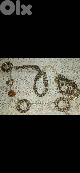 necklace set leopard print 3a2ed w esswara 2