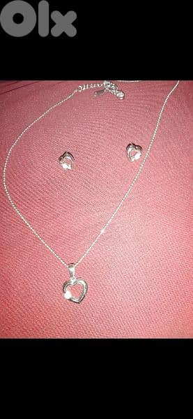 set from YSL silver 924 eartings and necklace