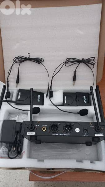 wireless double headset brand leem,new not used