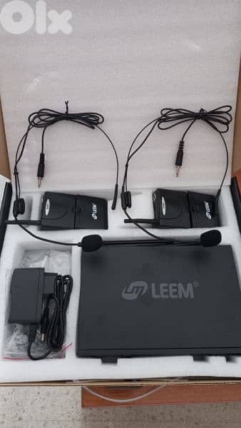 wireless double headset brand leem,new not used 3