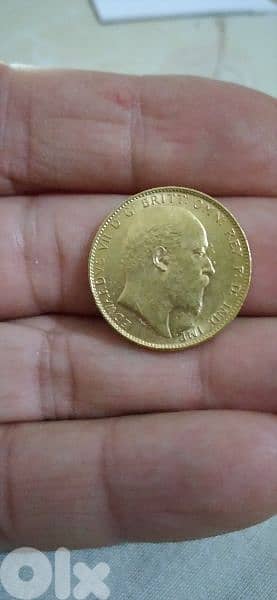 King Edward's VII Gold UK Soverign Coin 1903 weight 7.96 gr 917 gold