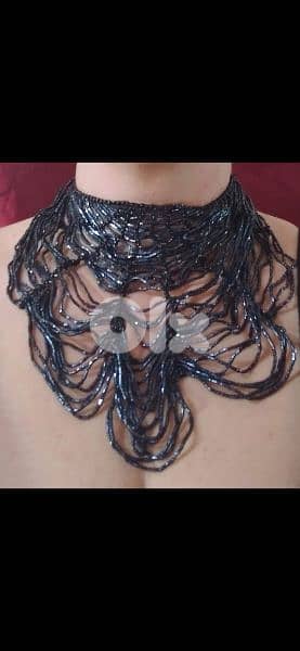 vintage black sparkly sequins spider web 3