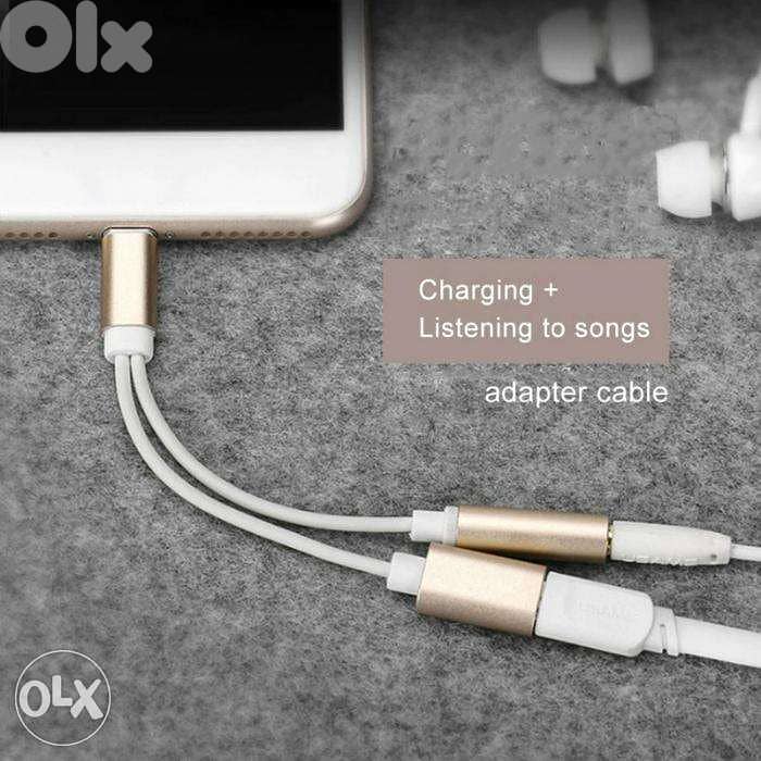 Audio Adapter 2 in 1 charging Earphone Cable For iPhone 11 x 7 8 plus 6