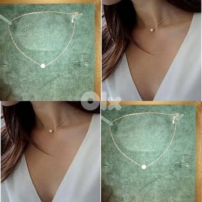 necklace pearl on gold chain