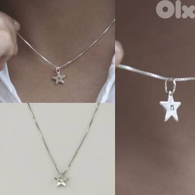 necklace star pendant 925 silver 5grams