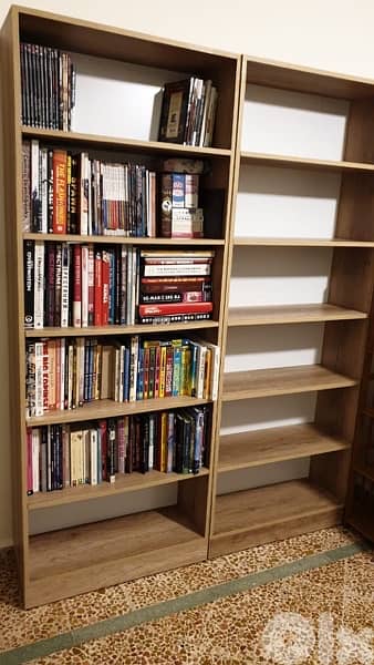 2 bookshelves