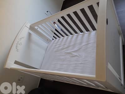 bed with mattress